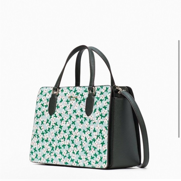 ❌SOLD❌NWT Kate Spade Reese Laurel Way Satchel in Floral Aphrodite Green Multi - Picture 1 of 5